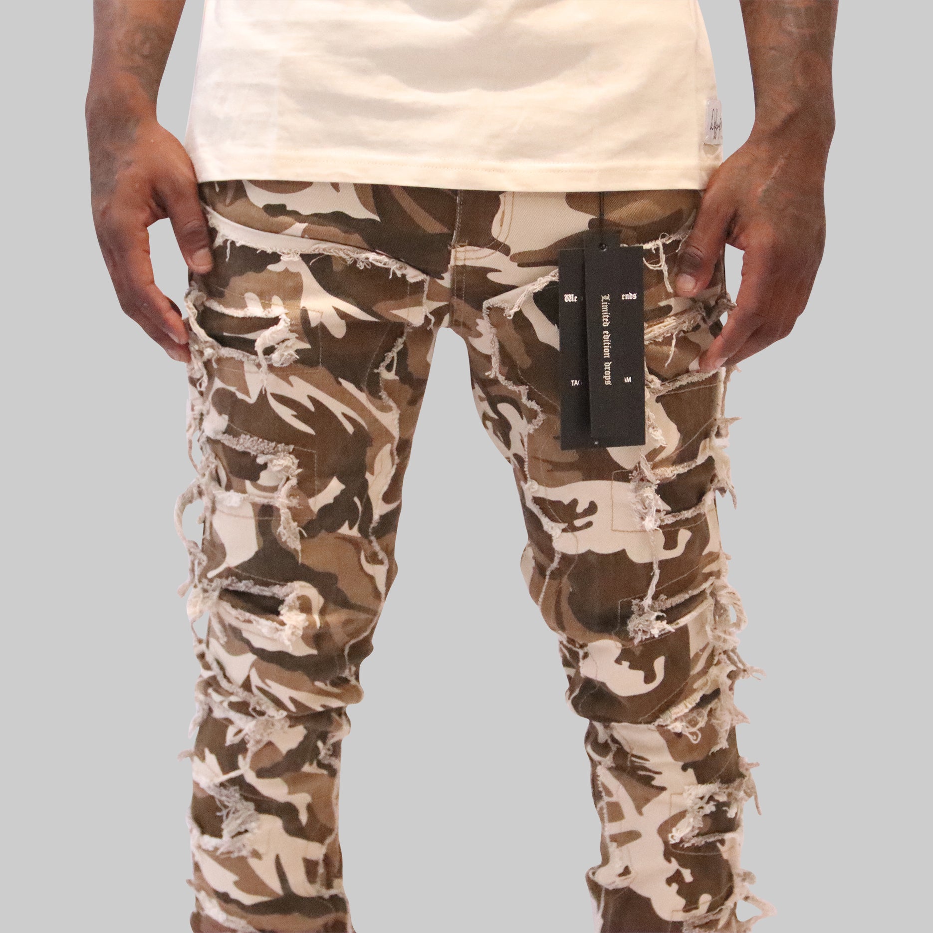 Guapi Camo Blood Diamond Stacked Denim Jeans Pants selling Size 38 1 of 100 Made $139