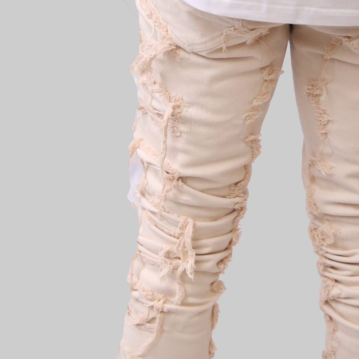 Guapi Cream Blood Diamond Stacked Denim