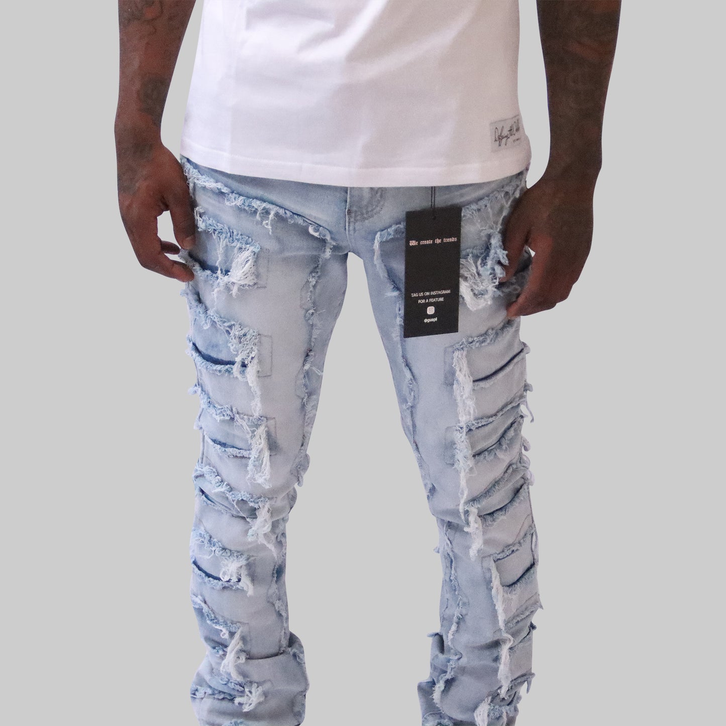 Steel Blue Stacked Denim