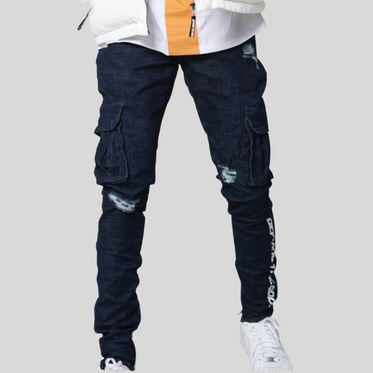 Defying The Odds Blue Denim Cargos