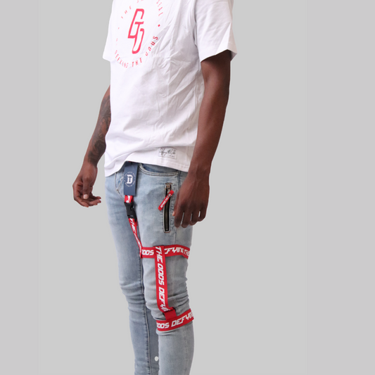 DTO Red Strap Jeans