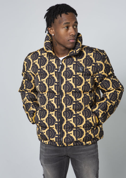 DTO Puffer Coat Black & Gold