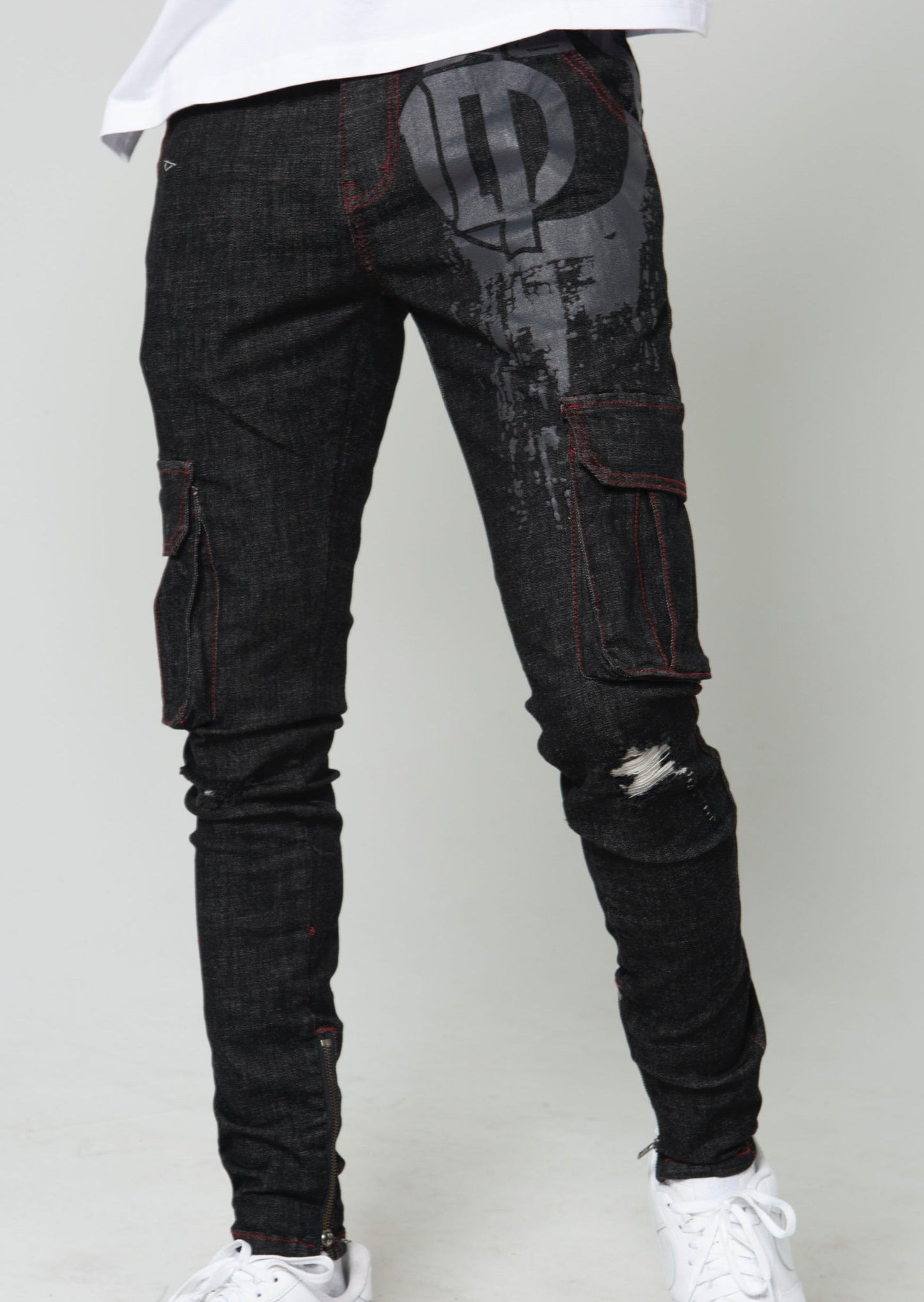 Defying The Odds Black Denim Cargo